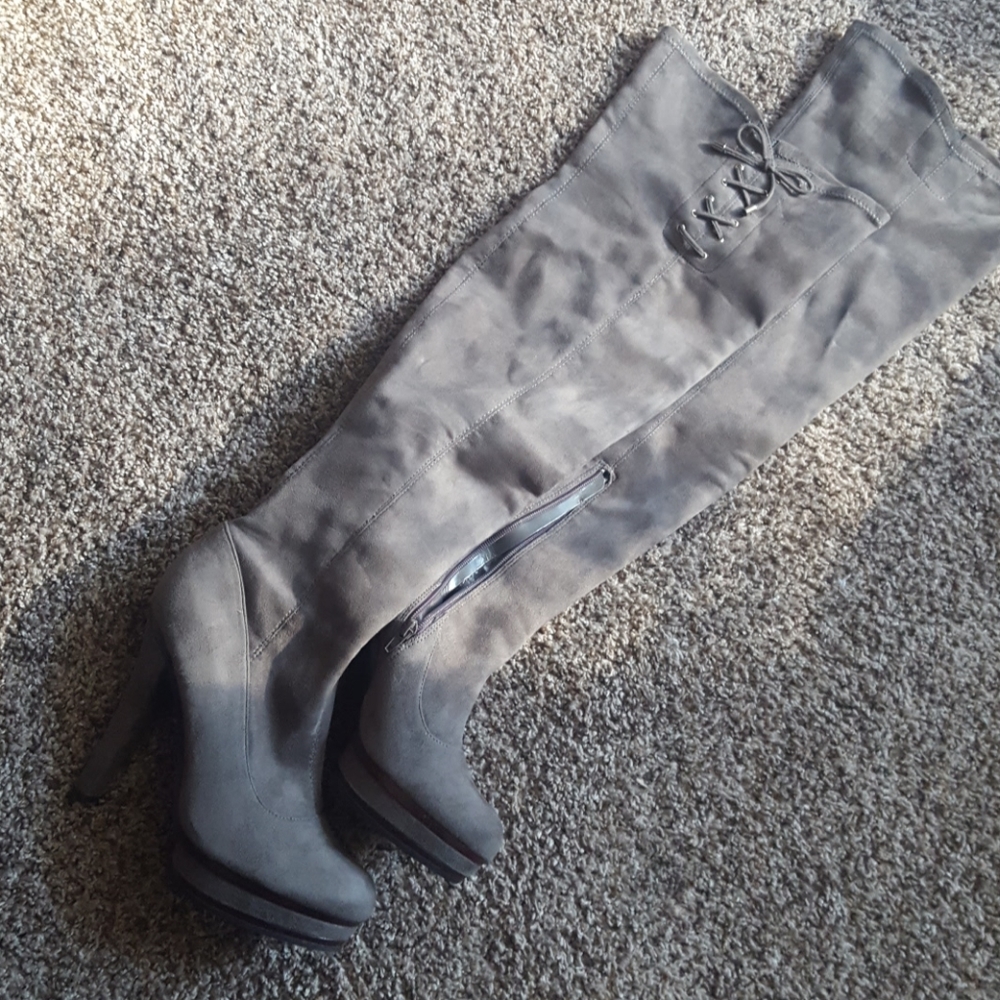 J. Lo. ultra-suede boots